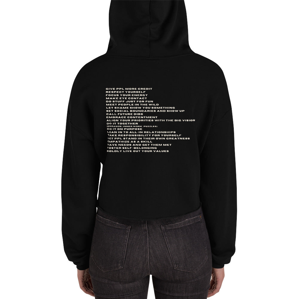 *be for real* - Crop Hoodie
