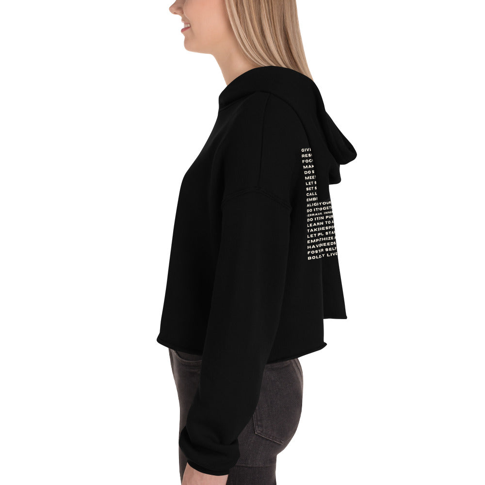 *be for real* - Crop Hoodie