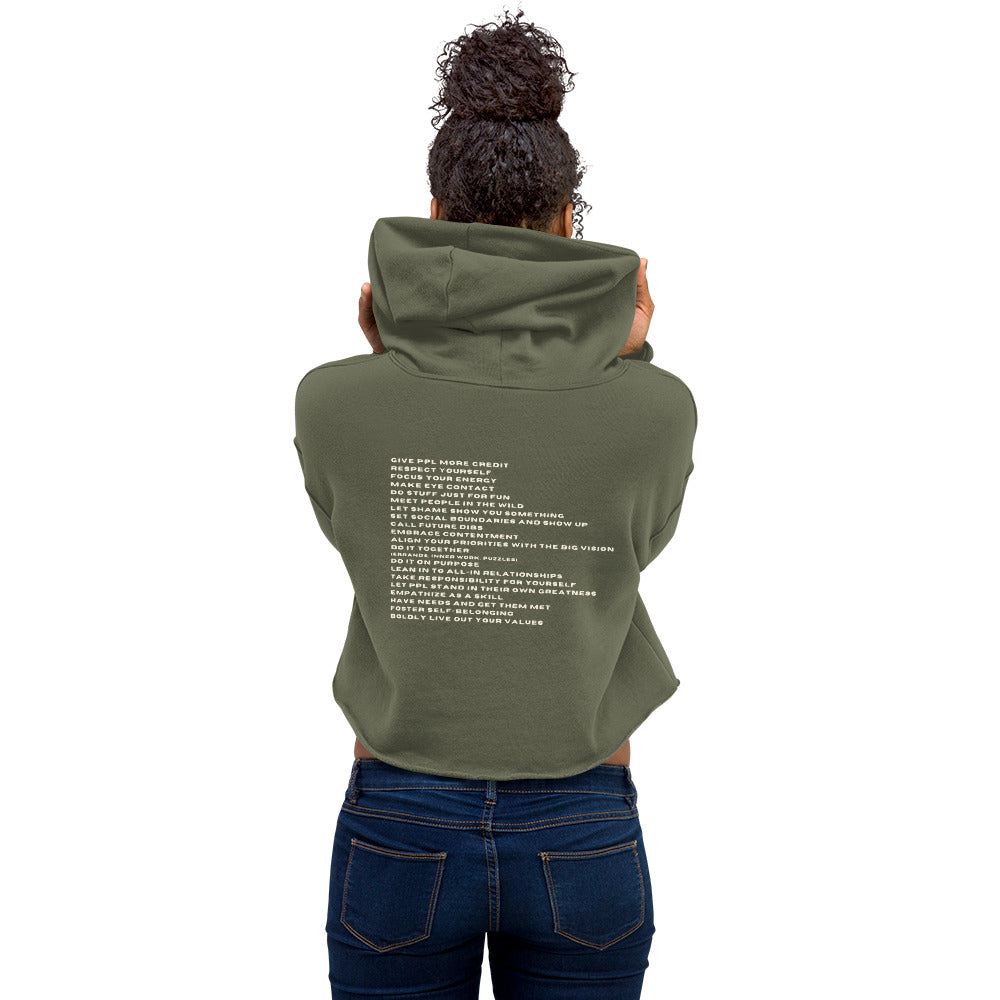 *be f*ckin for real* - Crop Hoodie