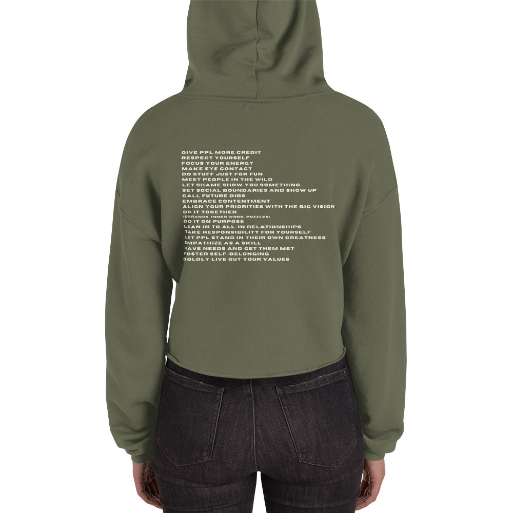 *be for real* - Crop Hoodie