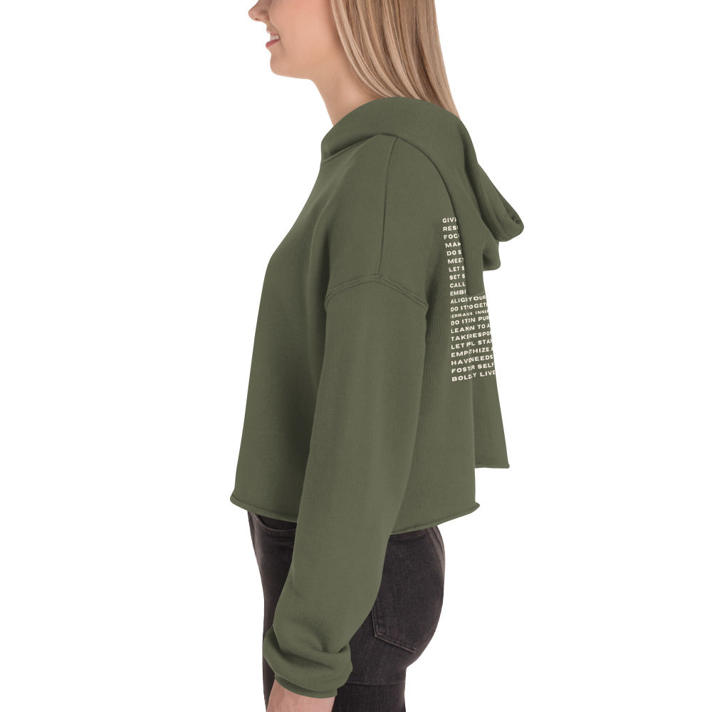 *be for real* - Crop Hoodie