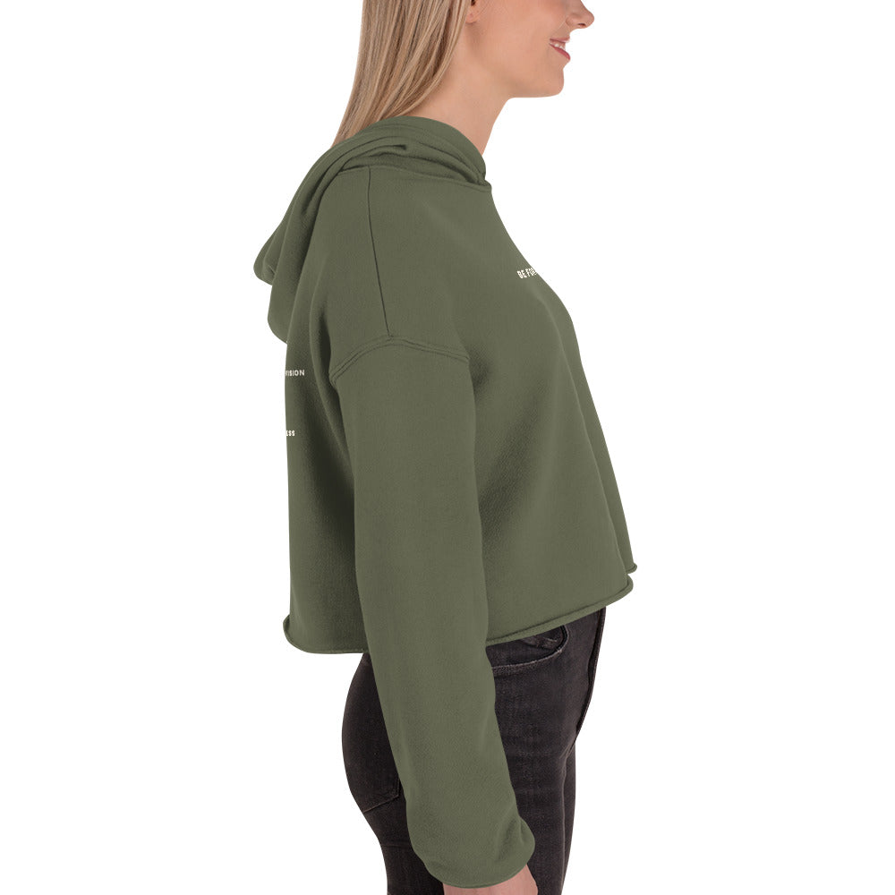 *be for real* - Crop Hoodie