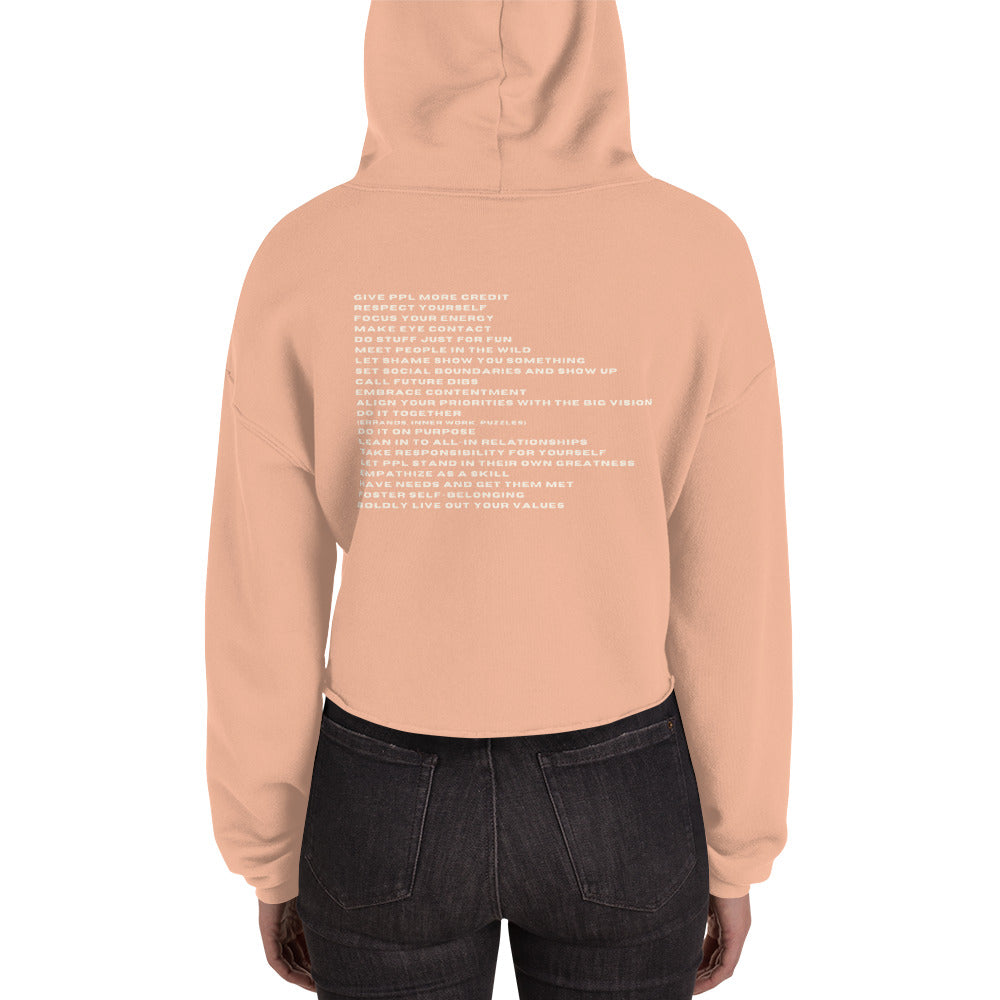 *be for real* - Crop Hoodie