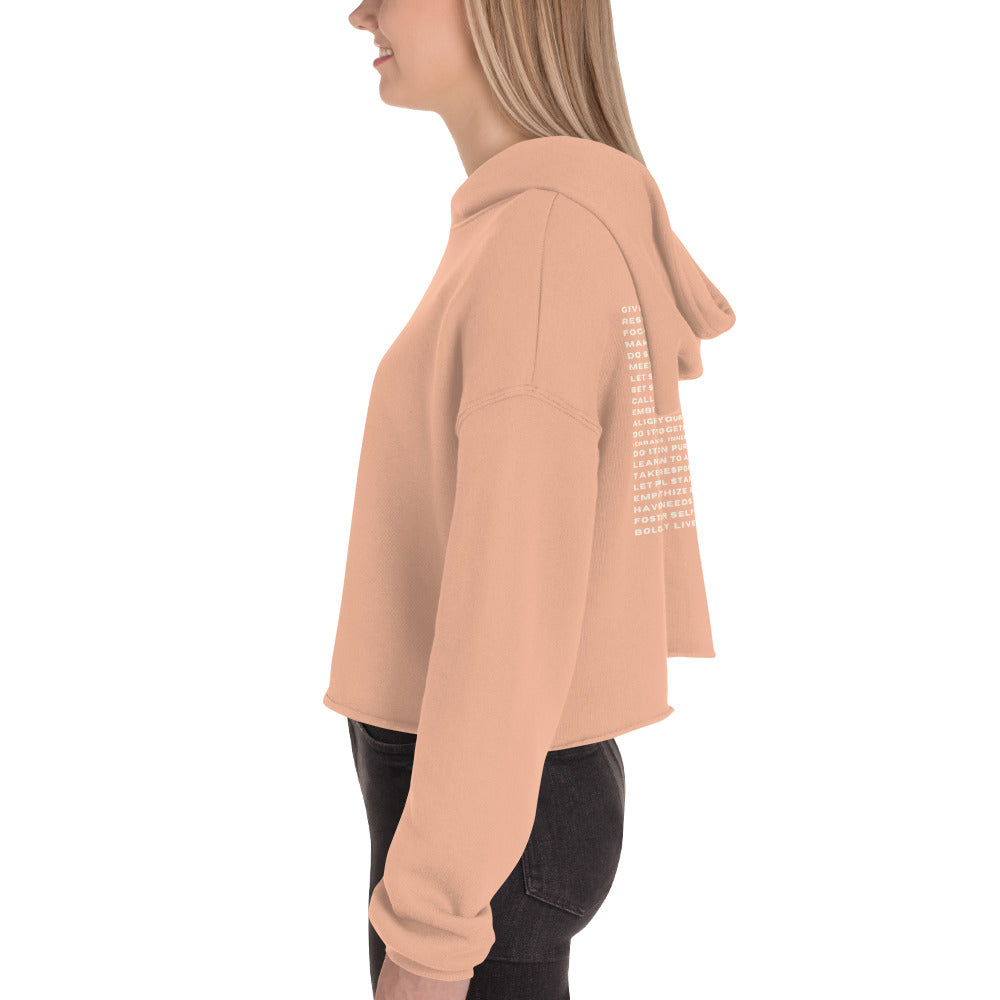 *be for real* - Crop Hoodie