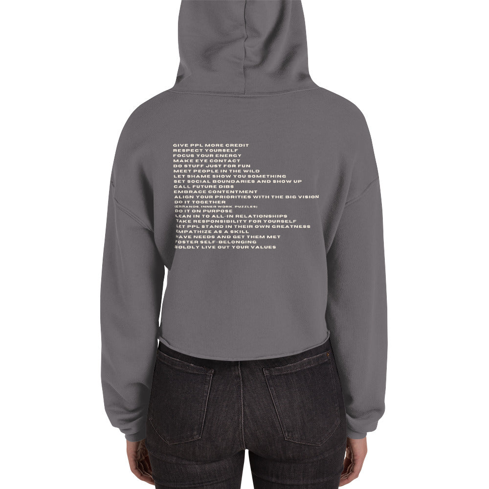 *be for real* - Crop Hoodie