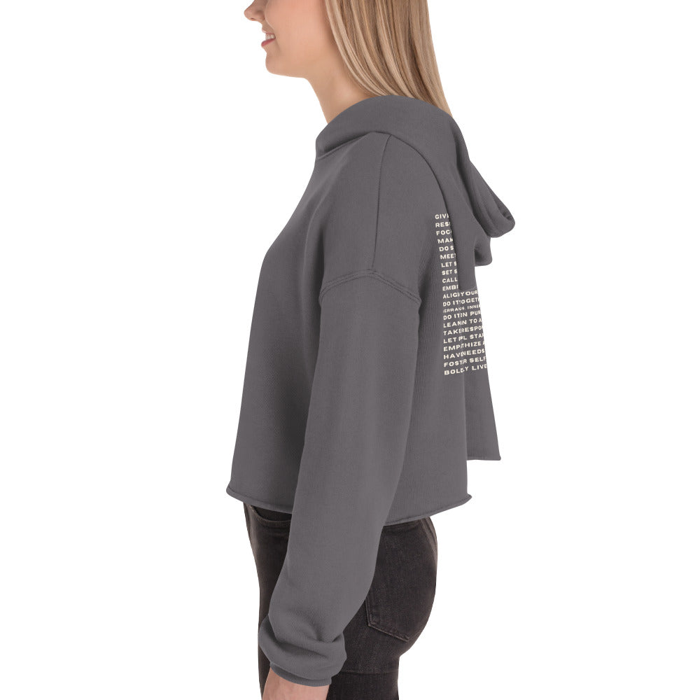 *be for real* - Crop Hoodie