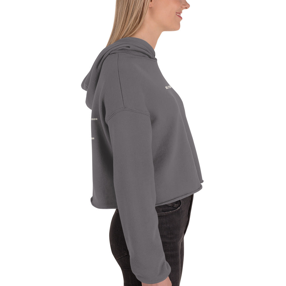 *be for real* - Crop Hoodie