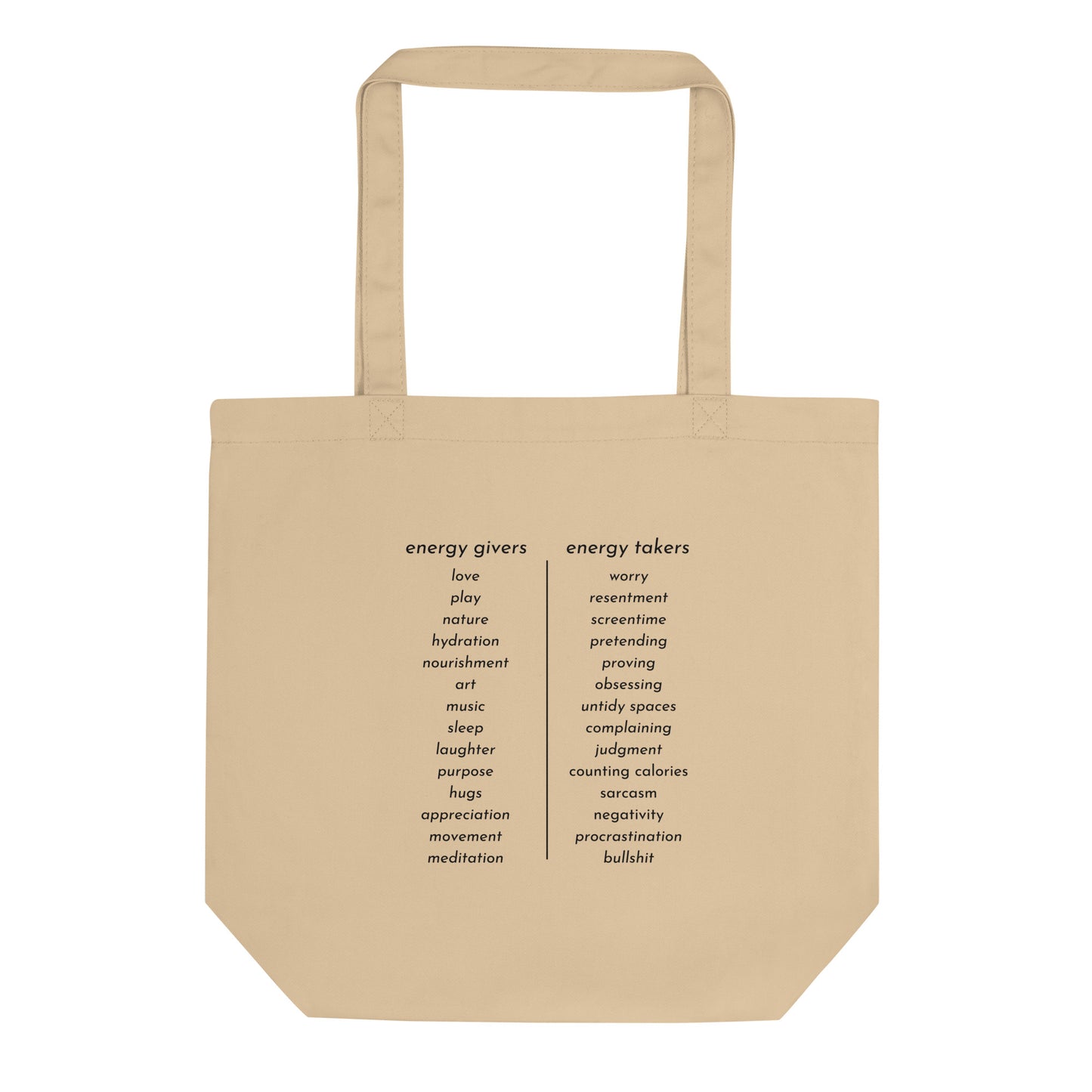 *energy budget* - eco tote bag