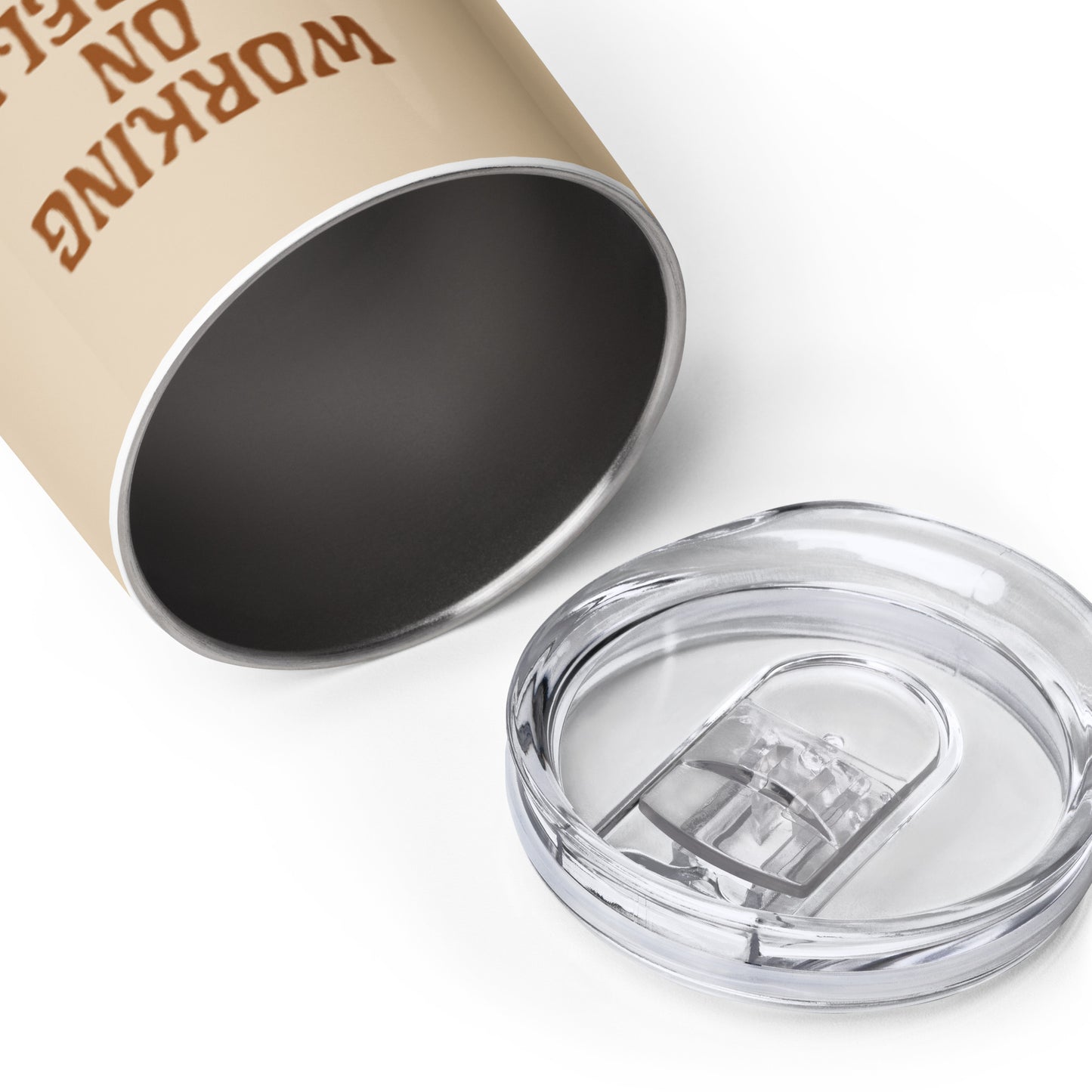 *working on myself* - wine tumbler