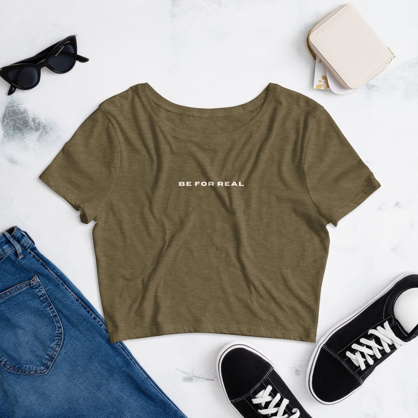 *be for real* - Women’s Crop Tee