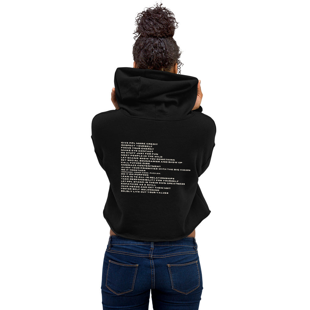 *be f*ckin for real* - Crop Hoodie