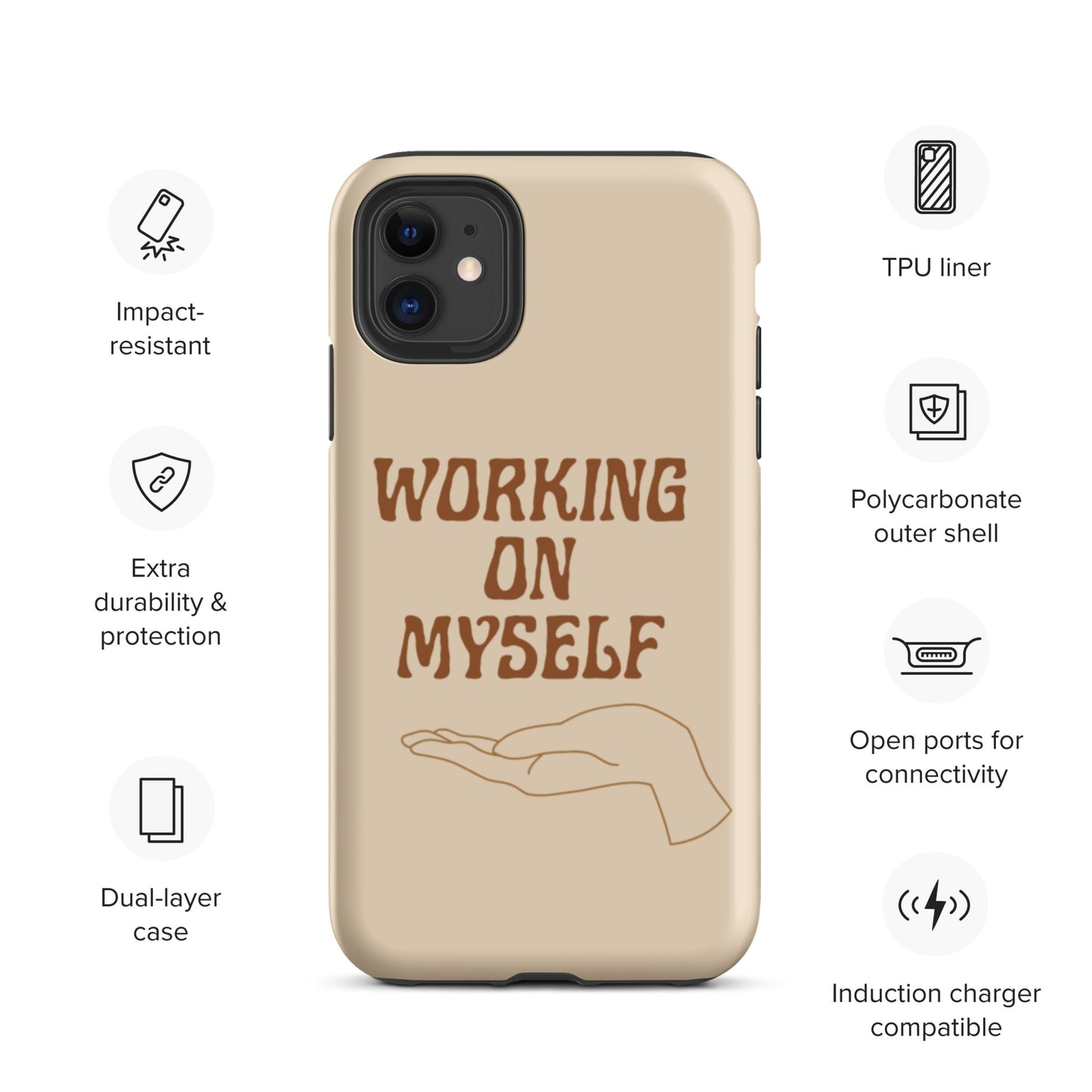 *working on myself* - tough iPhone case