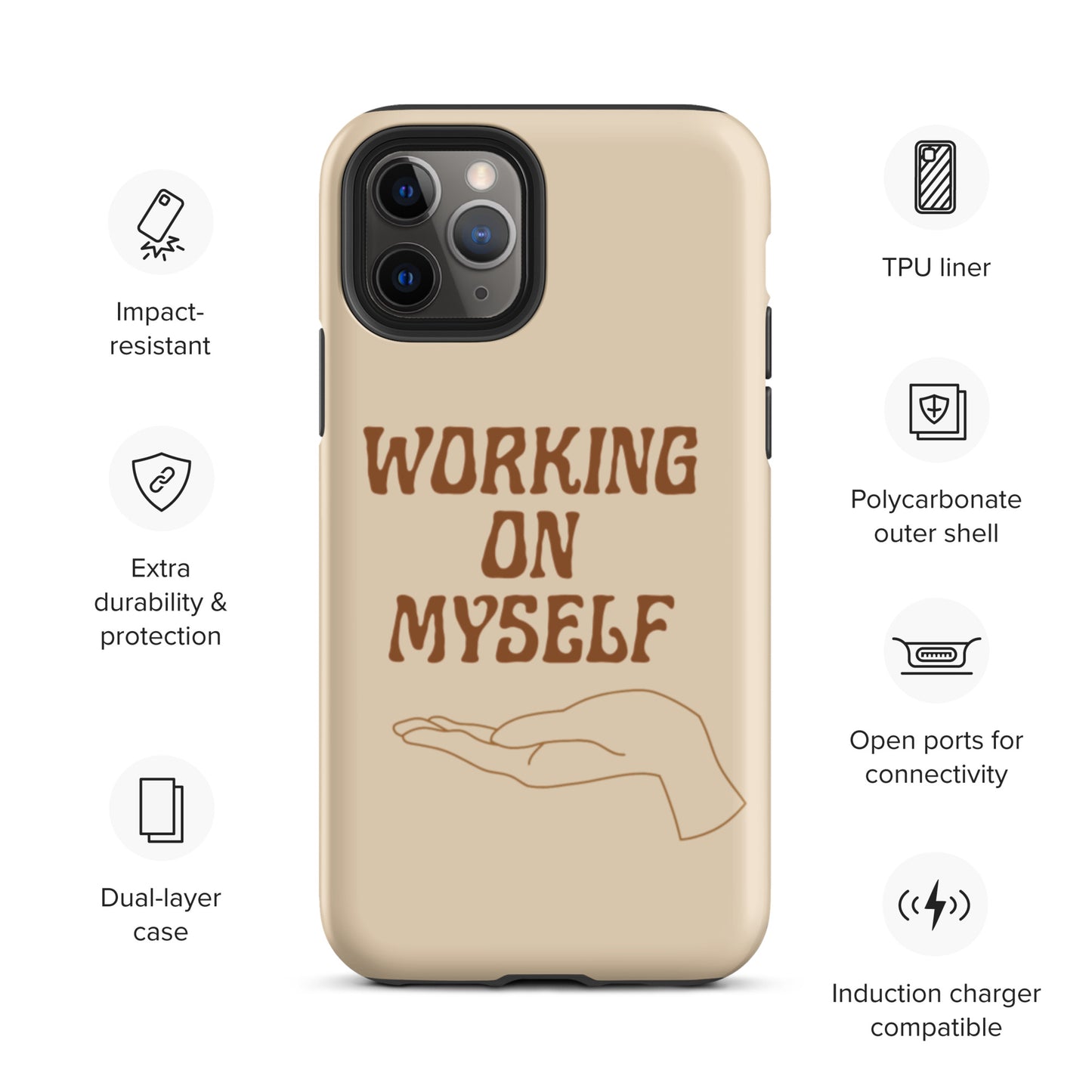 *working on myself* - tough iPhone case