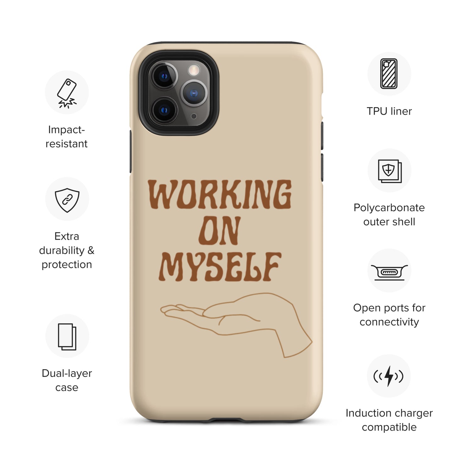 *working on myself* - tough iPhone case