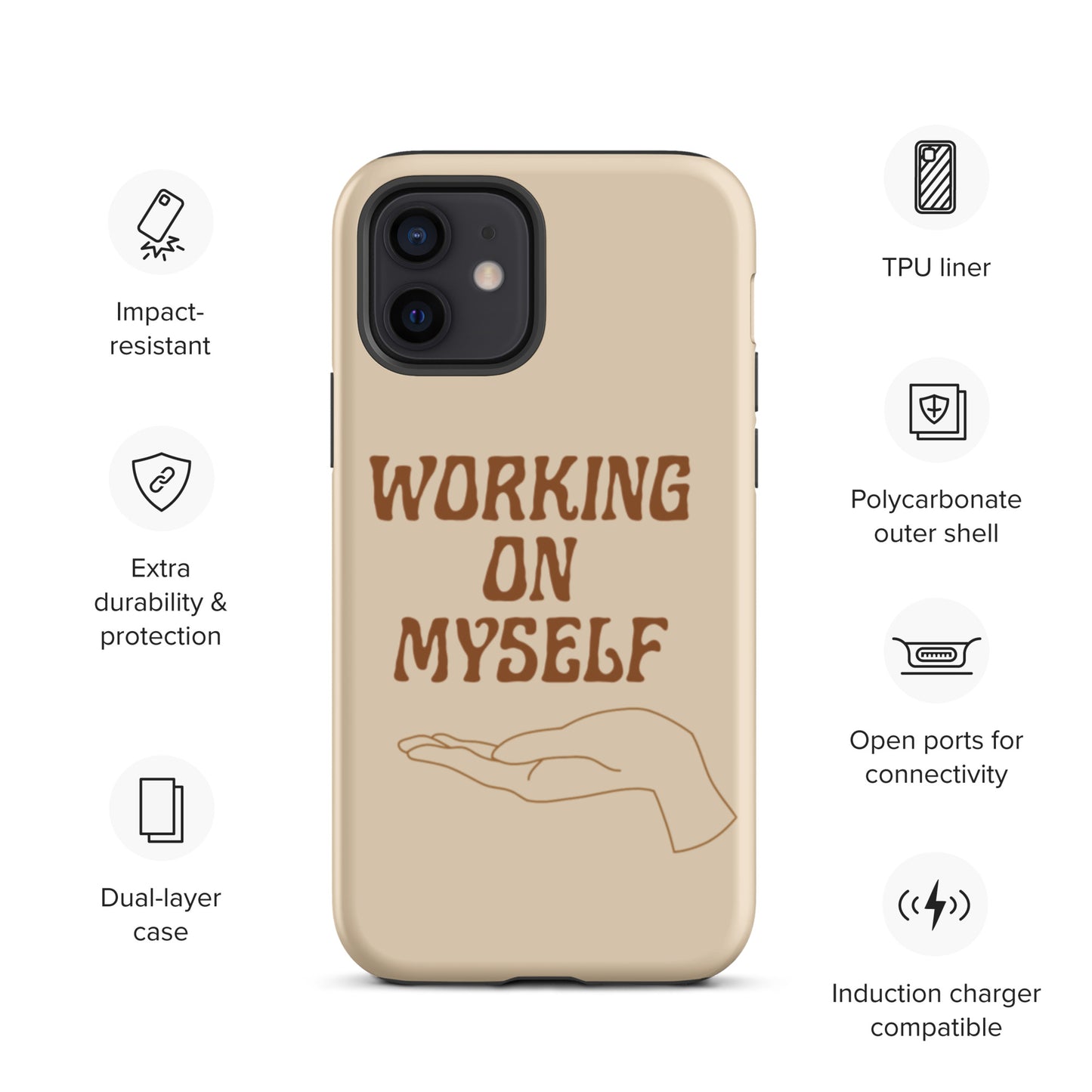 *working on myself* - tough iPhone case