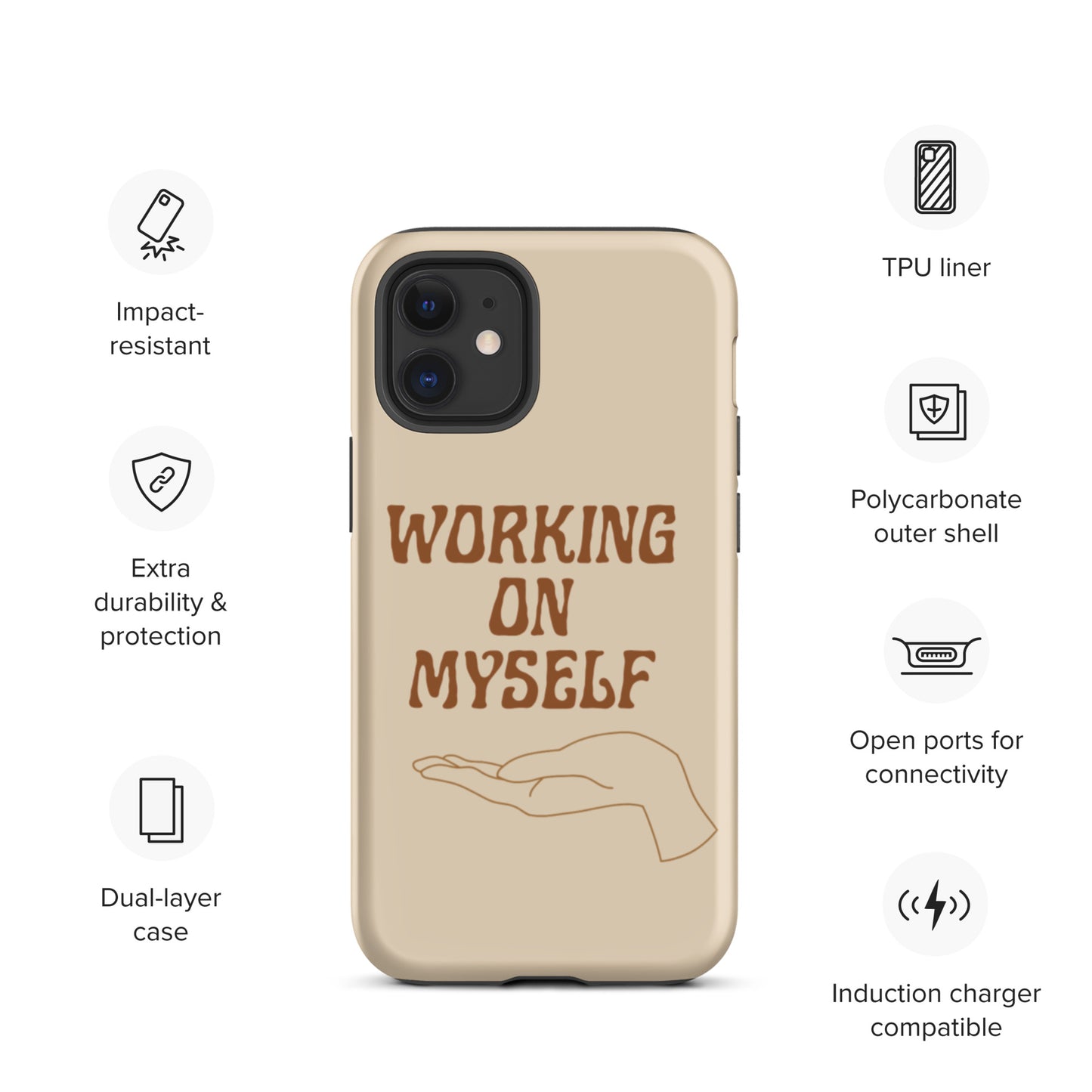 *working on myself* - tough iPhone case