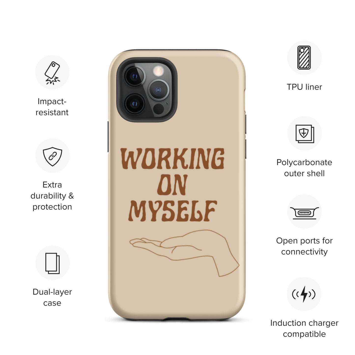 *working on myself* - tough iPhone case