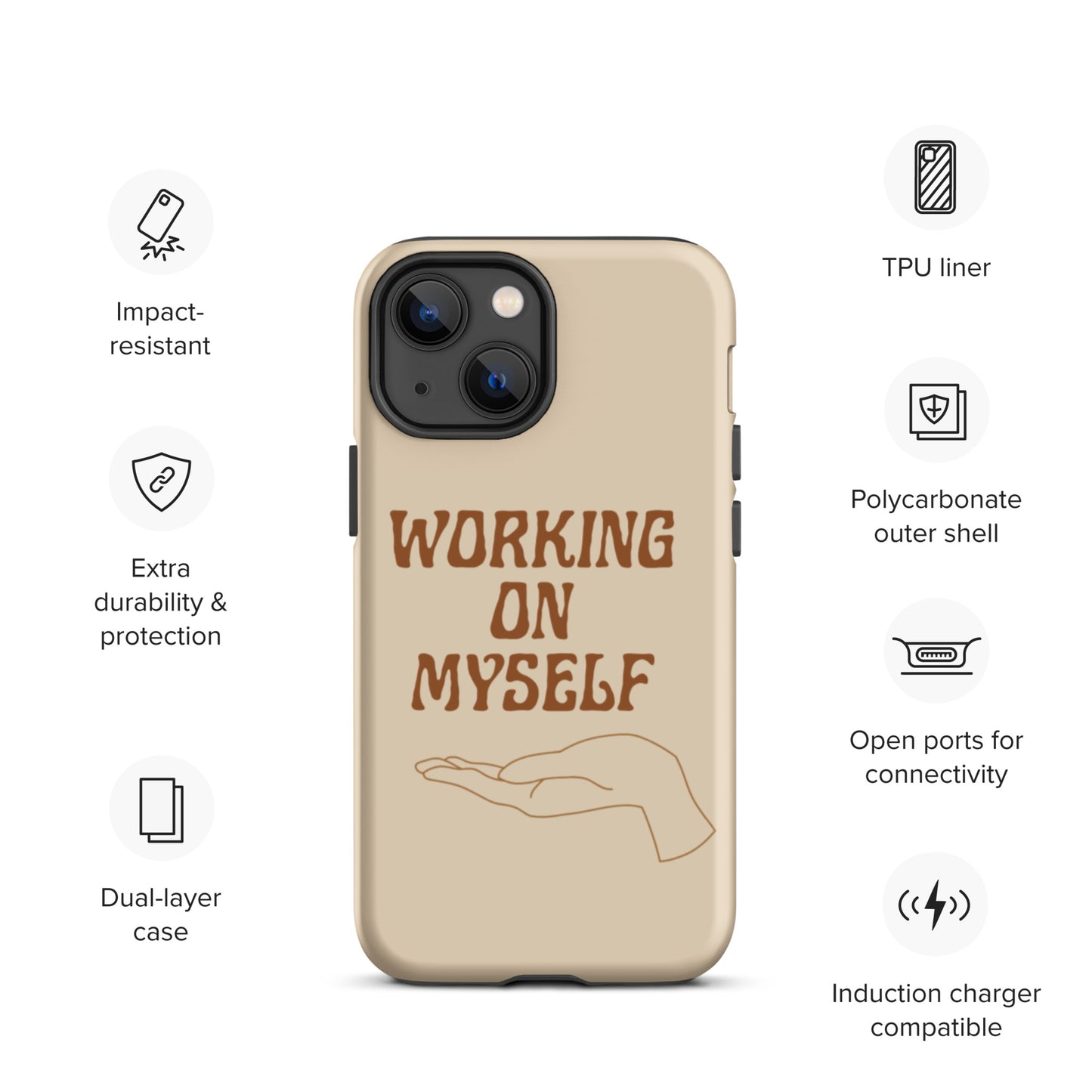 *working on myself* - tough iPhone case