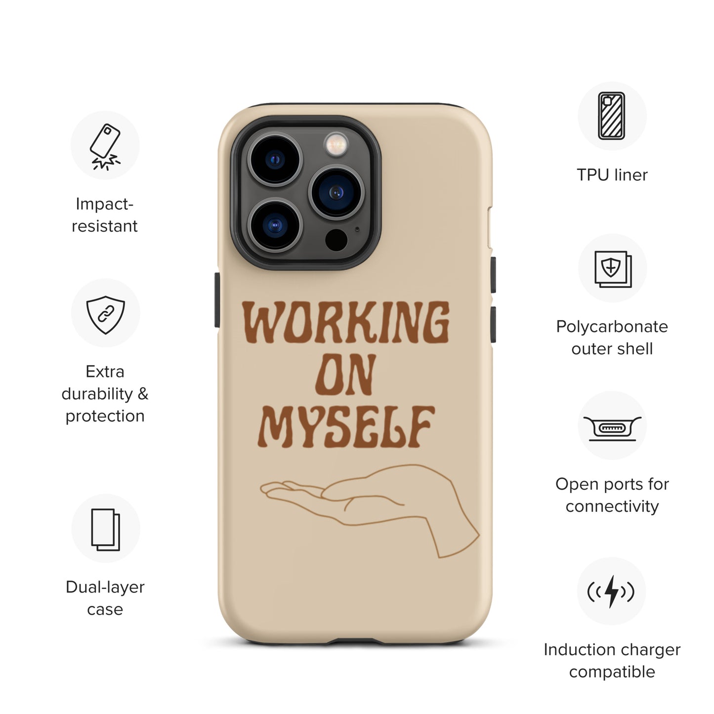 *working on myself* - tough iPhone case