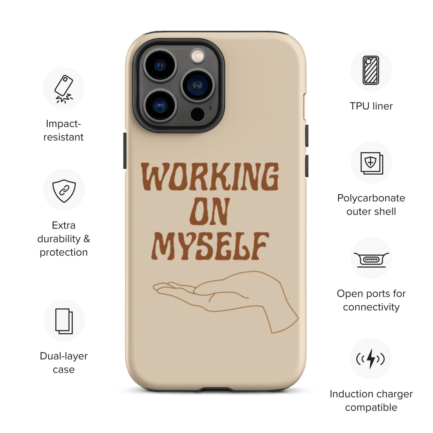 *working on myself* - tough iPhone case