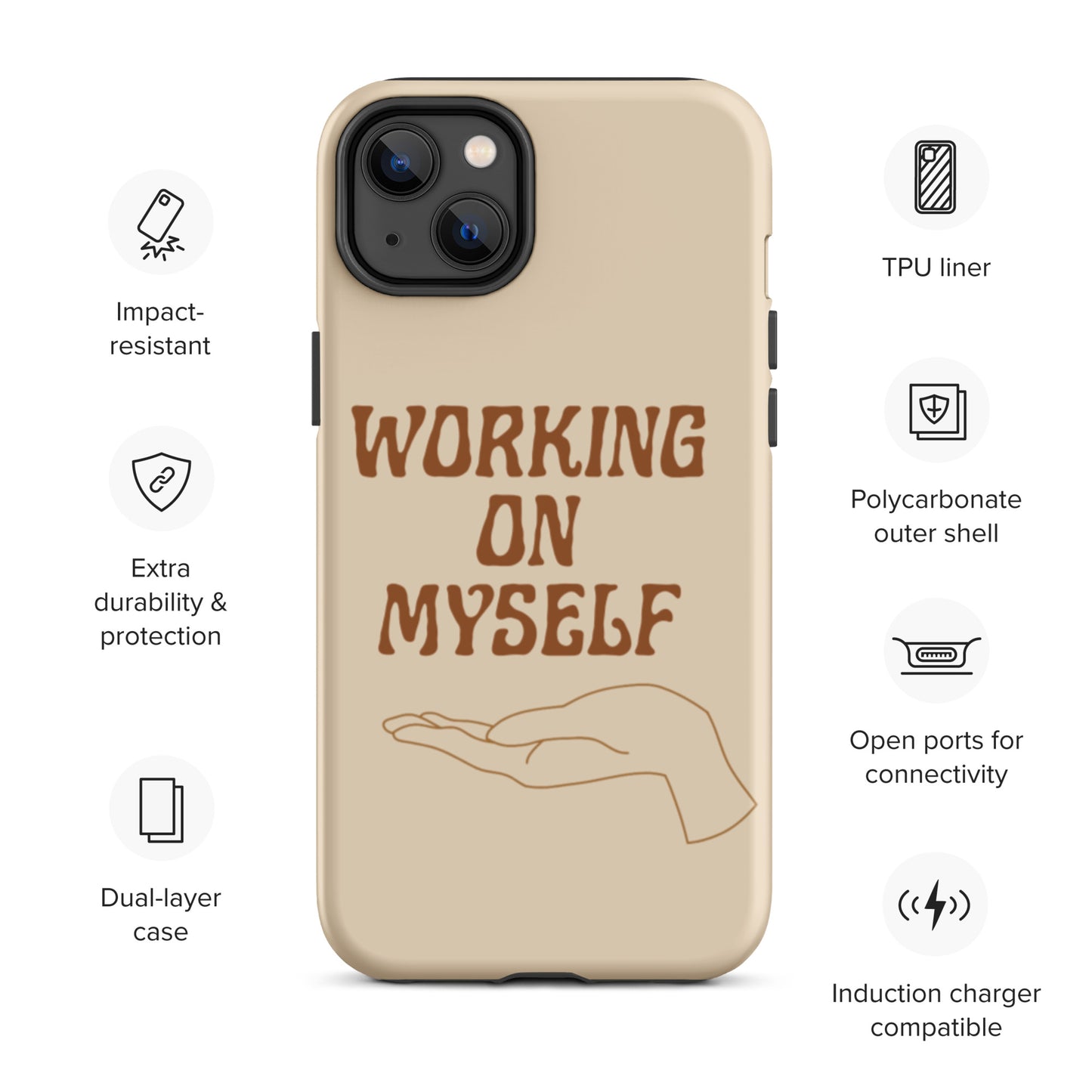 *working on myself* - tough iPhone case