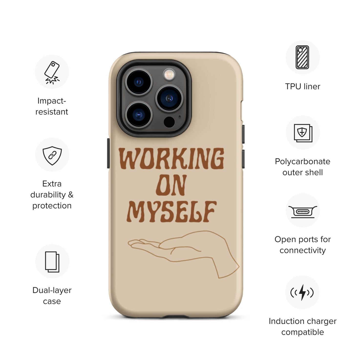 *working on myself* - tough iPhone case