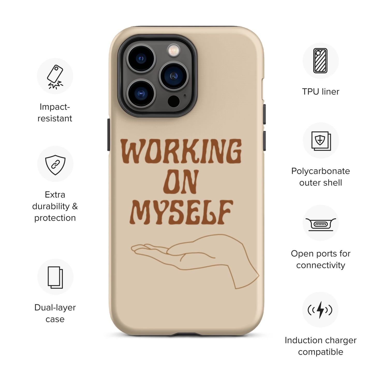 *working on myself* - tough iPhone case