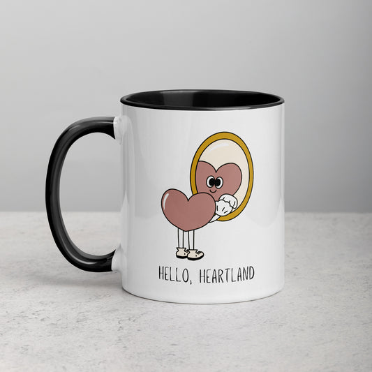 *hello, heartland* - mug with color inside